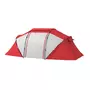 OUTSUNNY Tente de camping familiale 4-6 personnes 2 cabines fenêtre grande porte 4,3L x 2,4l x 1,7H m rouge gris