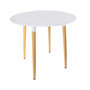 Voir la diapositive 1 : Paris Prix Table de Repas Scandinave  Pulego  76cm Blanc