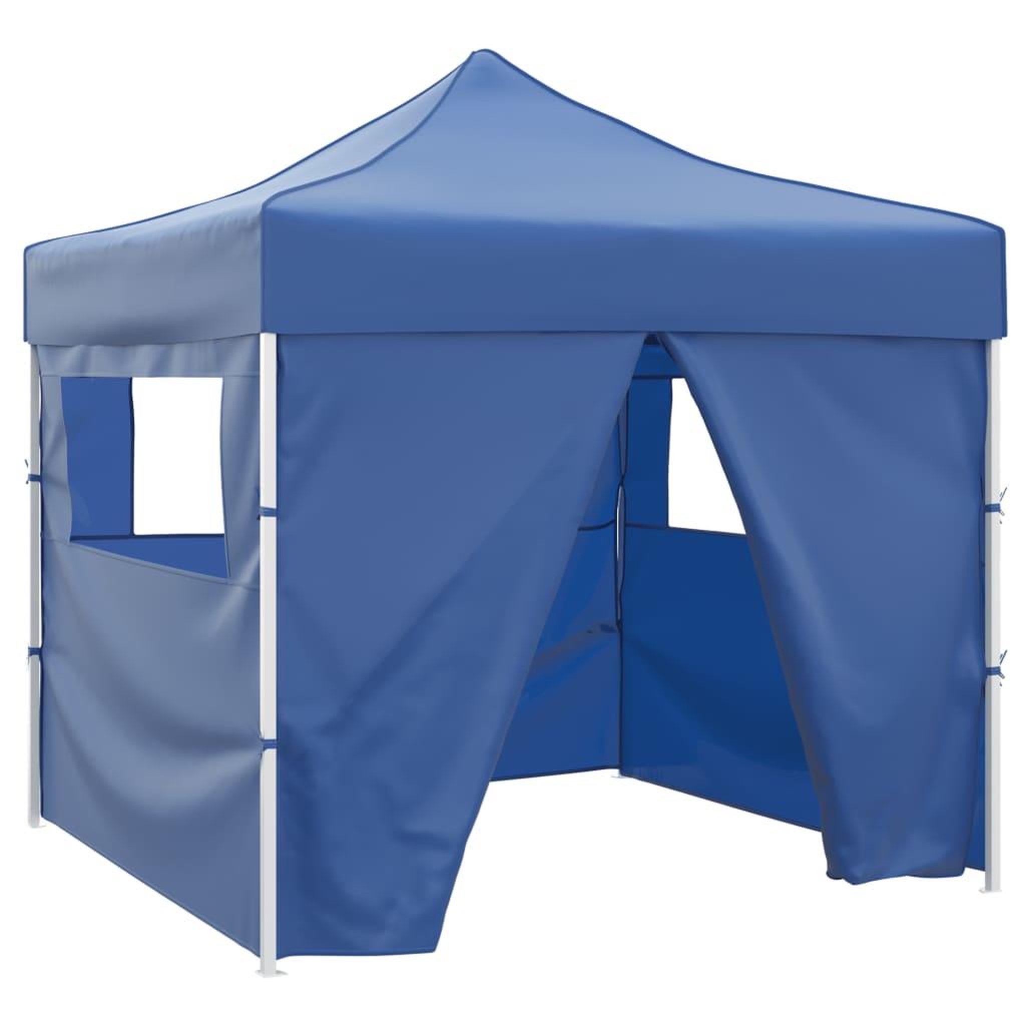 Voir la diapositive 3 : VIDAXL Tente pliable avec 4 parois Bleu 3 x 3 m
