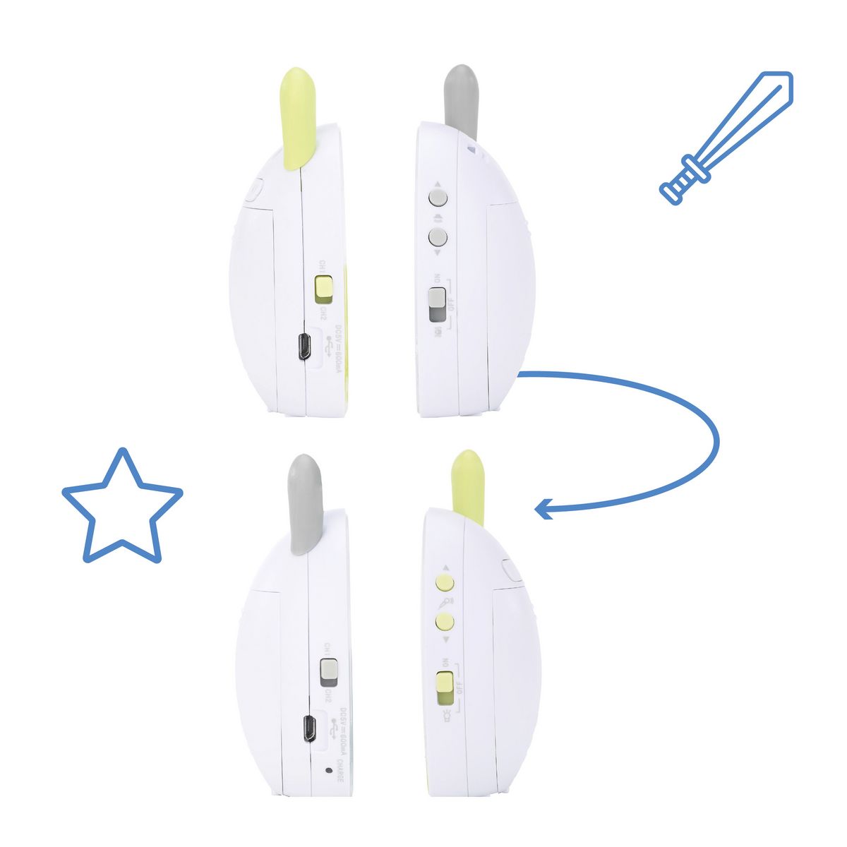 BADABULLE Ecoute-bébé babyphone online 500m 