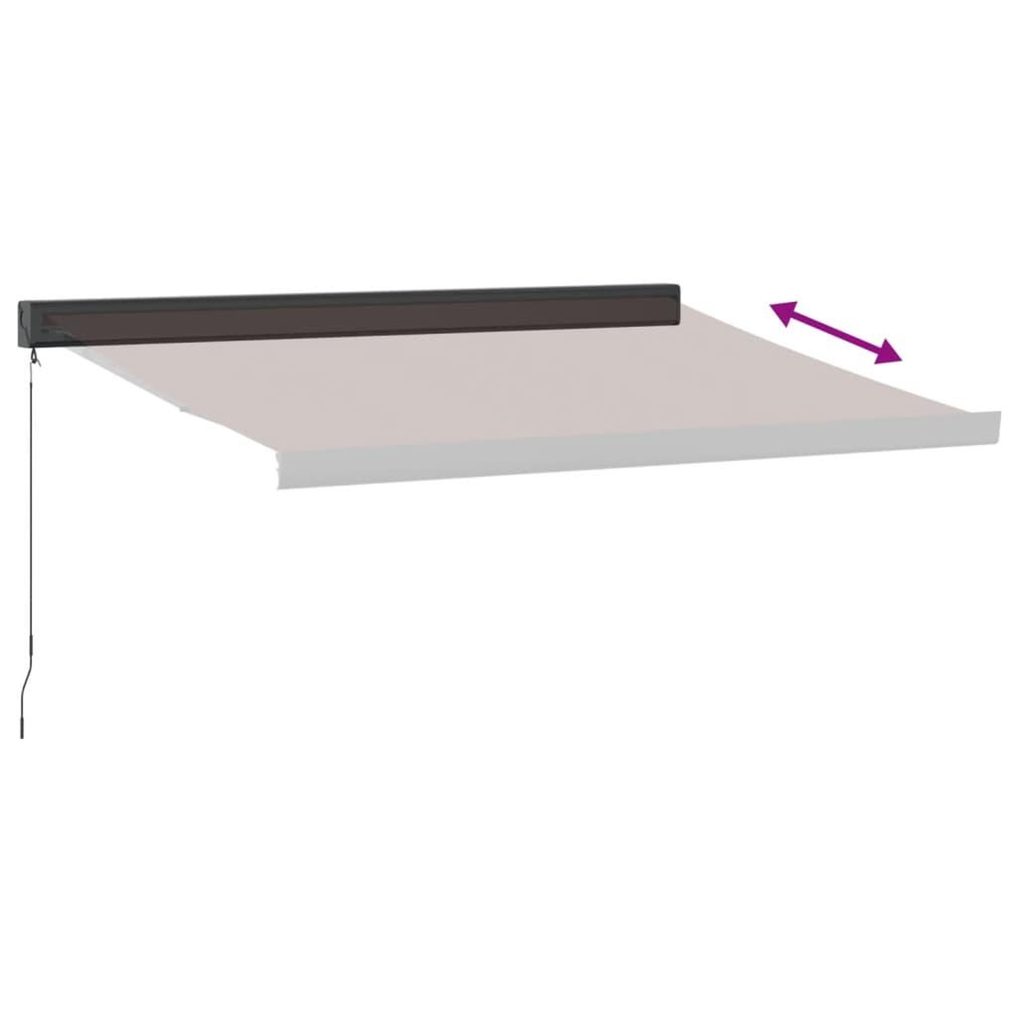 Voir la diapositive 5 : VIDAXL Auvent manuel retractable marron 350x250 cm