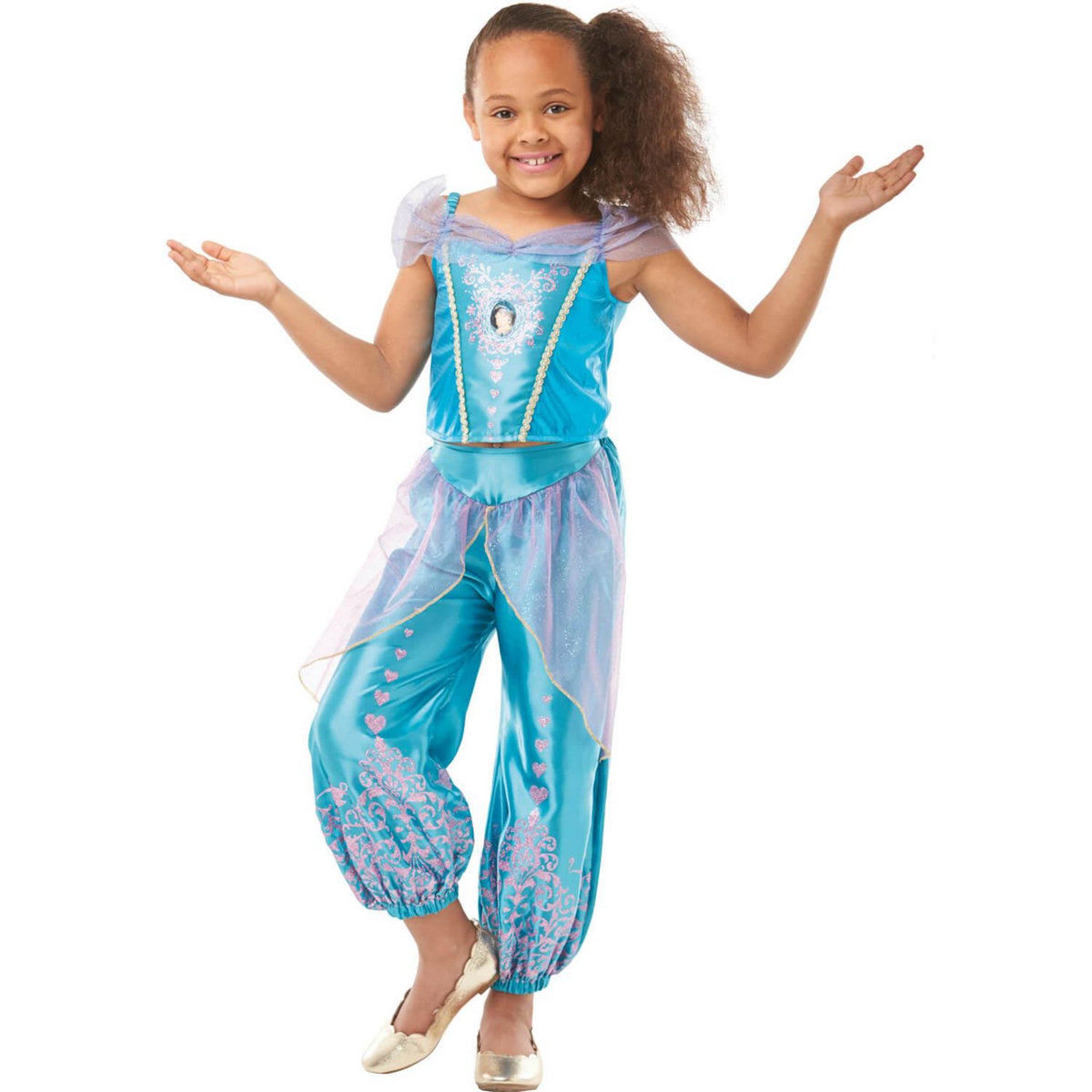 Rubie's Déguisement classique Disney Princess - Gem Princesse Jasmine : Taille 3/4 ans - 3/4 ans (96 à 104 cm)