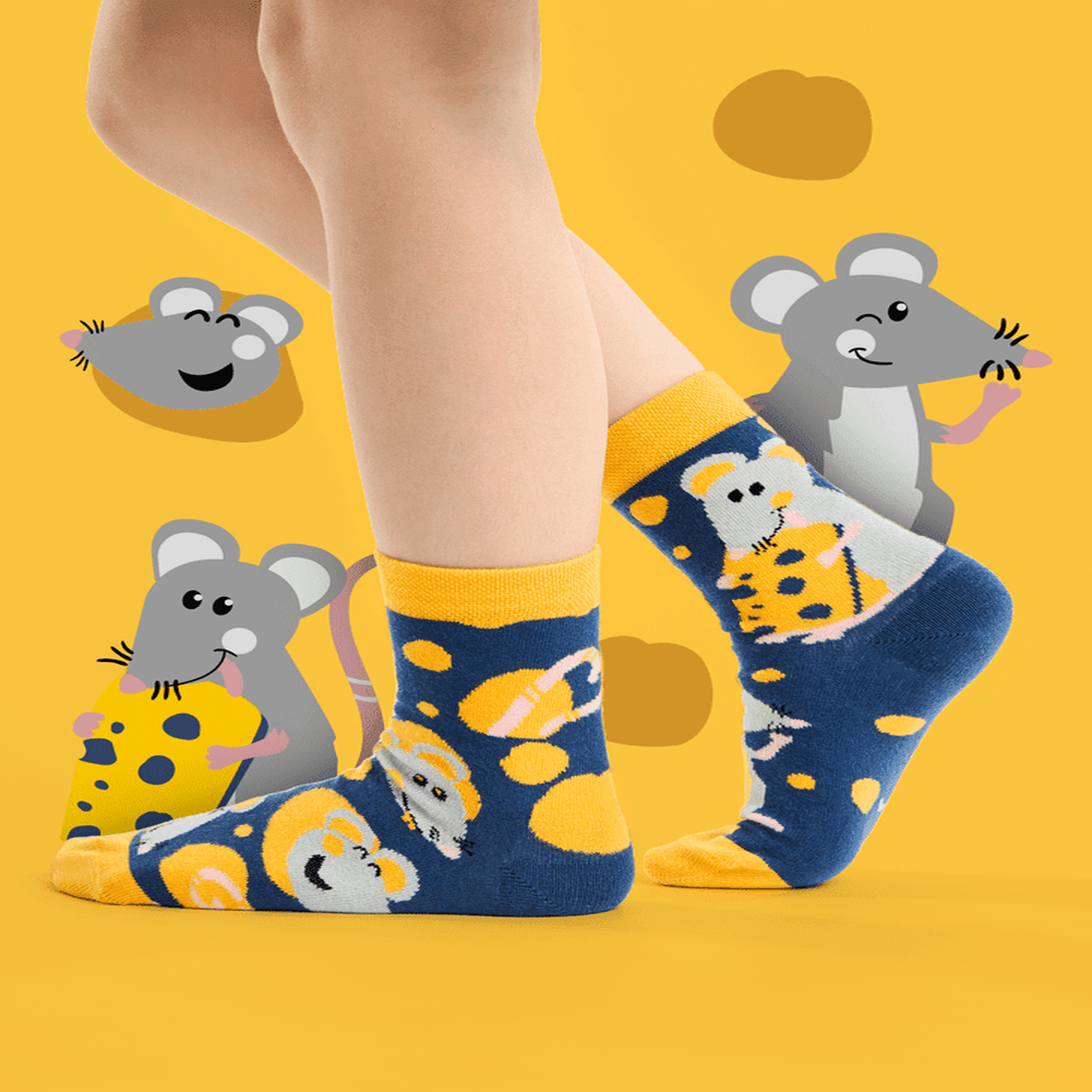 Voir la diapositive 6 : DEDOLES Chaussettes enfants souris et fromage