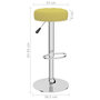 Voir la diapositive 6 : VIDAXL Tabourets de bar lot de 2 vert tissu