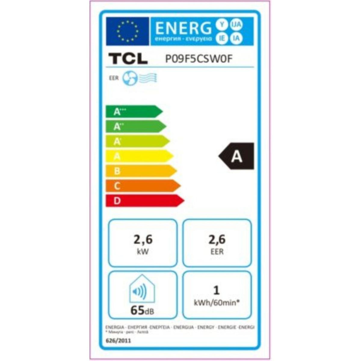 TCL Climatiseur P09F5CSW0F 9000 BTU