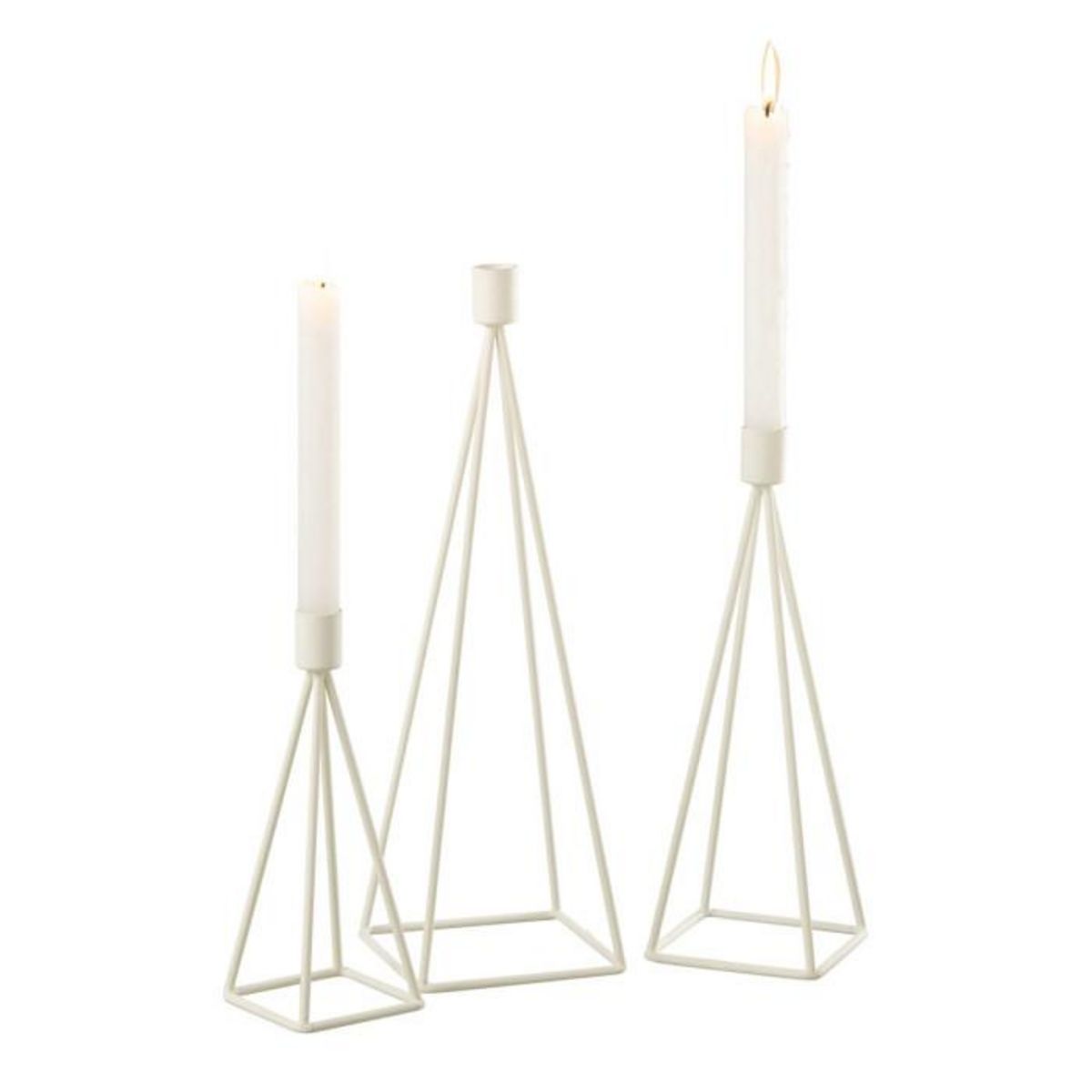 Paris Prix Lot de 3 Chandeliers Design  Désiré  38cm Blanc