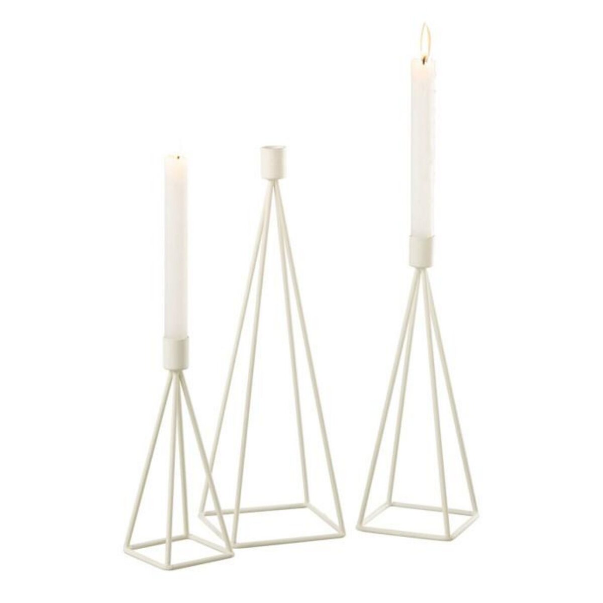 Paris Prix Lot de 3 Chandeliers Design  Désiré  38cm Blanc