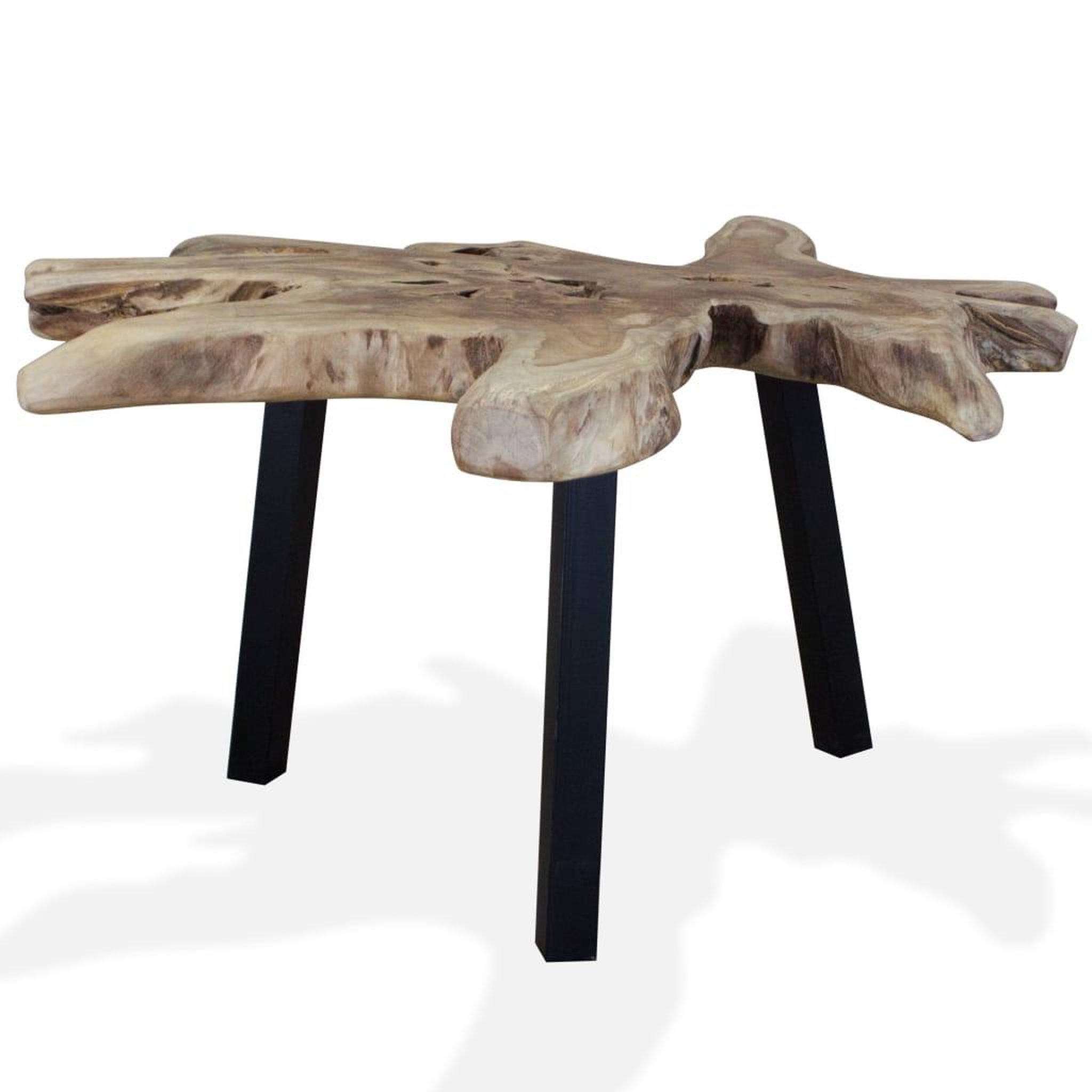 Voir la diapositive 5 : VIDAXL Table basse Teck authentique 80x70x38 cm
