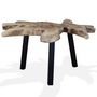 Voir la diapositive 5 : VIDAXL Table basse Teck authentique 80x70x38 cm
