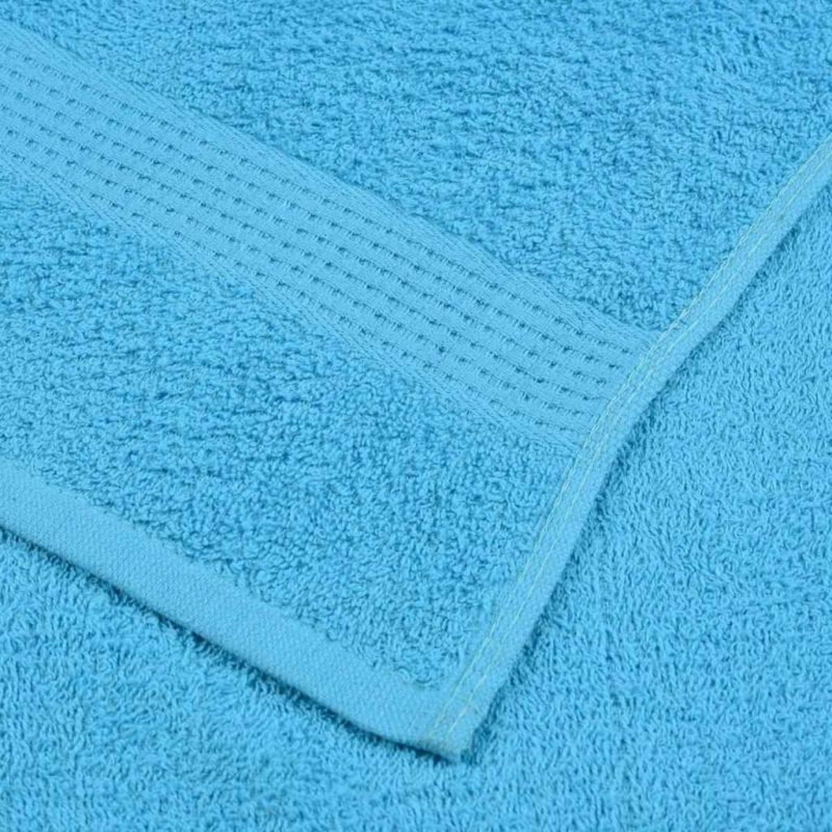VIDAXL Essuie mains 2 pcs turquoise 50x100 cm 360 g m² 100% coton
