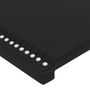 Voir la diapositive 5 : VIDAXL Tete de lit a LED Noir 200x5x118/128 cm Similicuir