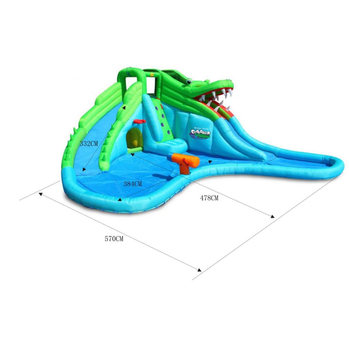 HAPPY HOP Aire de jeux gonflable crocodile