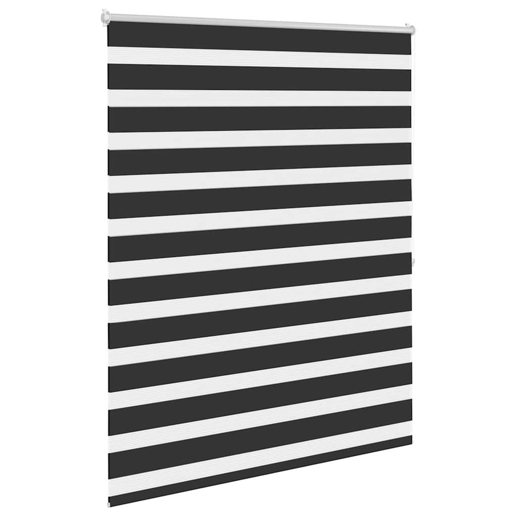 Voir la diapositive 3 : VIDAXL Store venitien zebre 120,9 x 175 cm, largeur du tissu 116,7 cm, noir