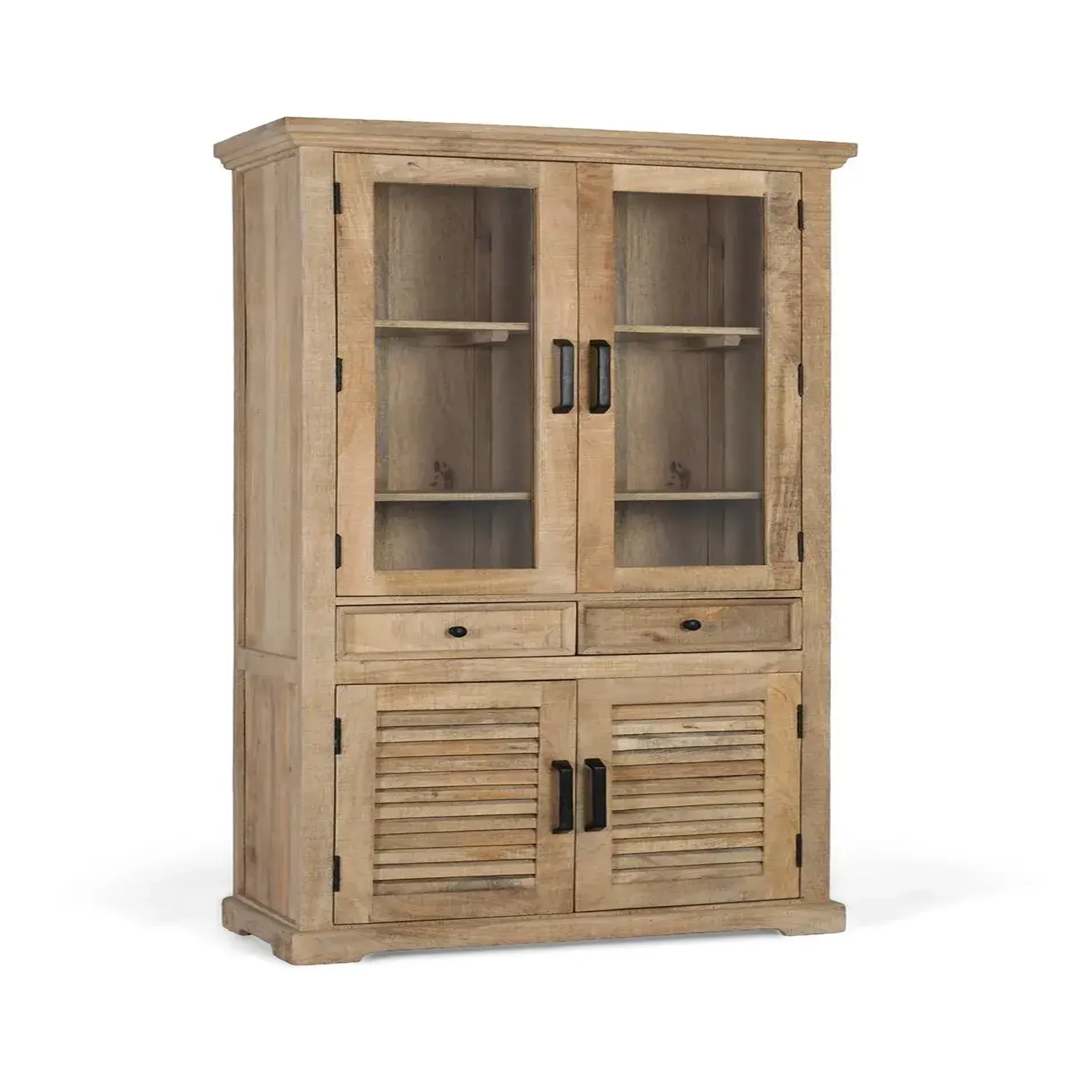 Voir la diapositive 3 : GINER Y COLOMER SL Vitrine en bois de manguier 90 cm style rustique contemporain