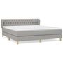 Voir la diapositive 2 : VIDAXL Sommier a lattes de lit avec matelas Gris clair 180x200cm Tissu