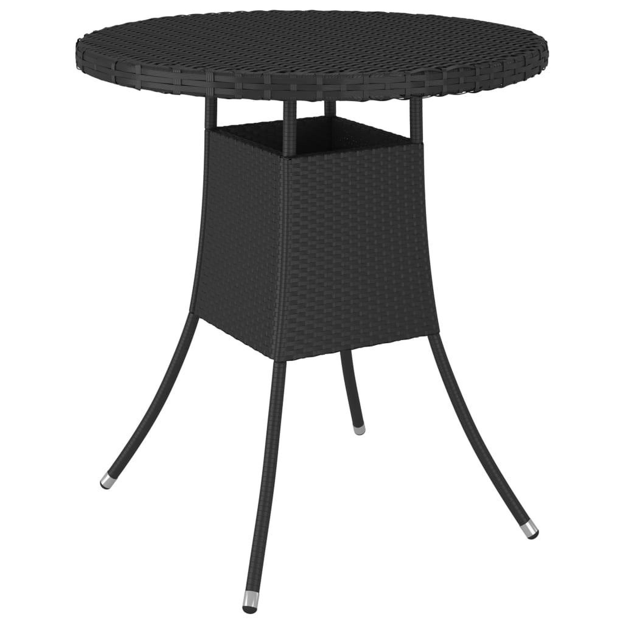 Voir la diapositive 1 : VIDAXL Table de jardin Noir 70x70x73 cm Resine tressee
