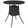 Voir la diapositive 1 : VIDAXL Table de jardin Noir 70x70x73 cm Resine tressee