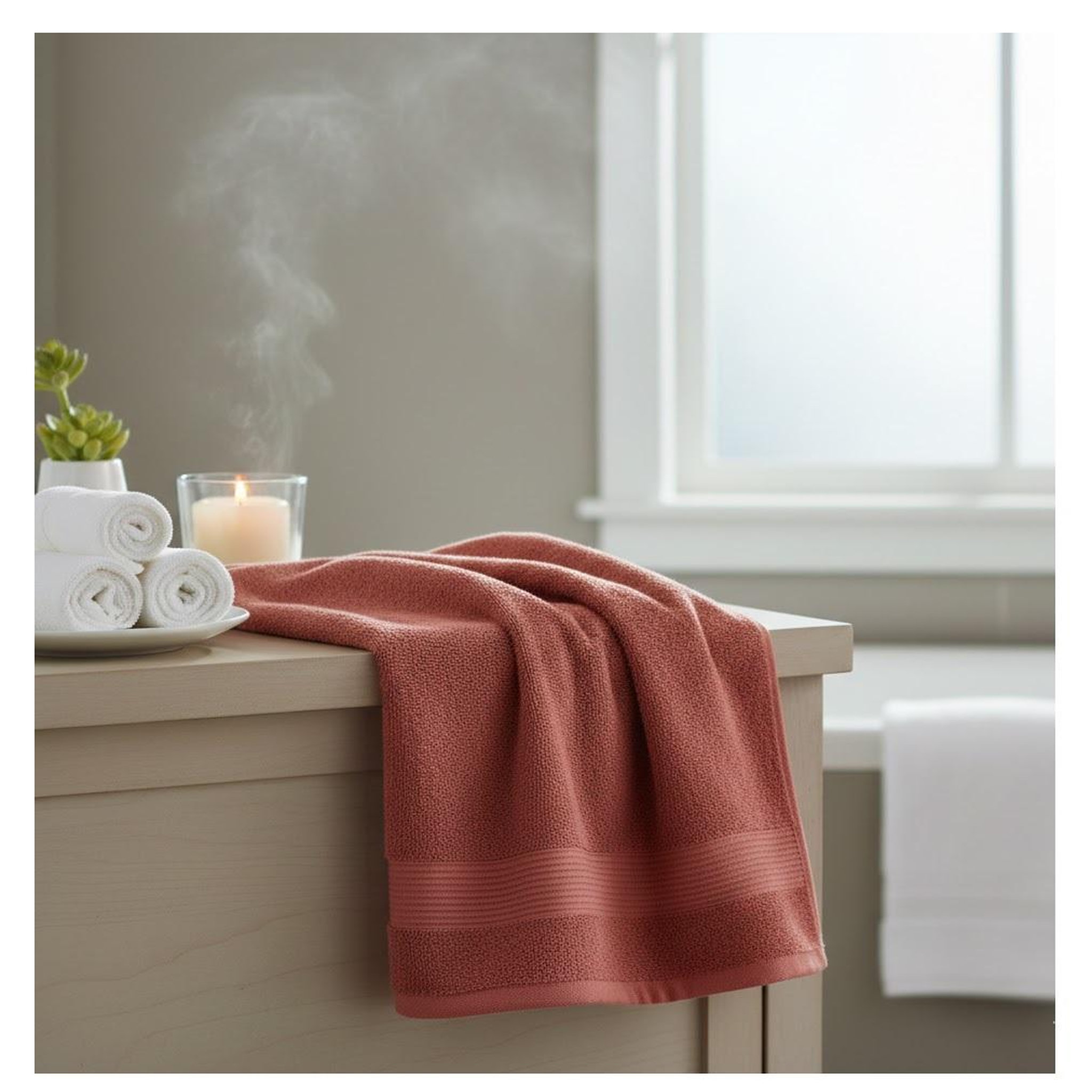 Voir la diapositive 2 : Eden Serviette de toilette en coton lilas