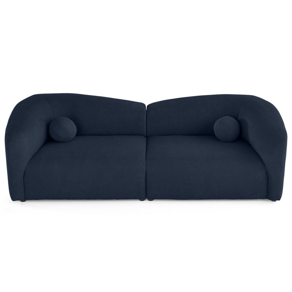 LISA DESIGN Charles - canapé droit 4 places en velours texturé