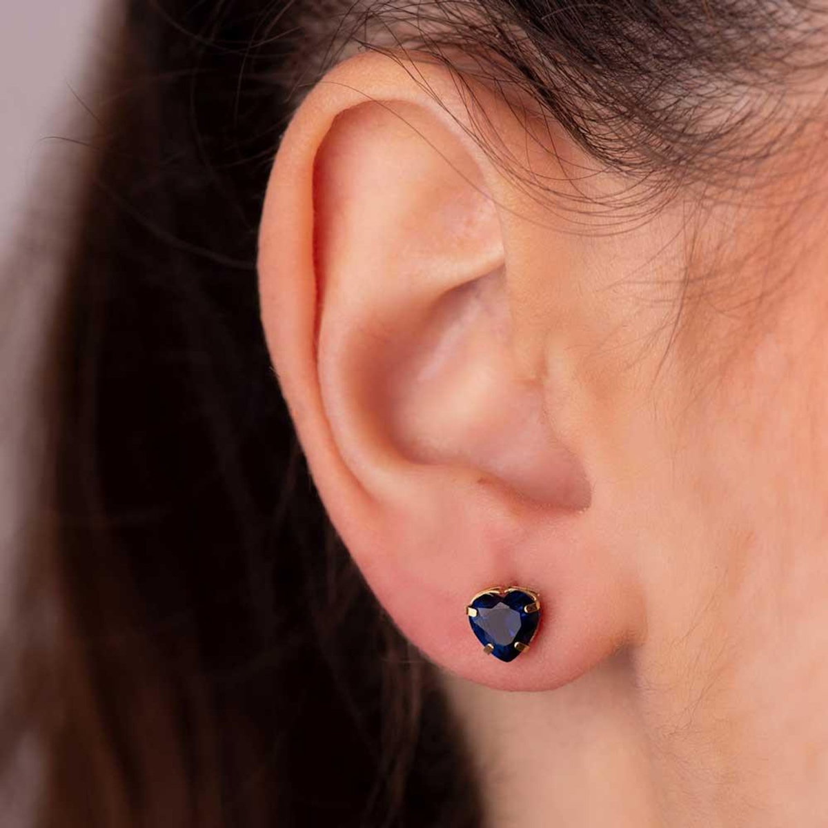 L'ATELIER D'AZUR Boucles d'Oreilles Or 18 Carats 750/000 - Zirconiums Bleu Saphir