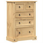 Voir la diapositive 2 : VIDAXL Commode  80x43x114 cm bois massif de pin