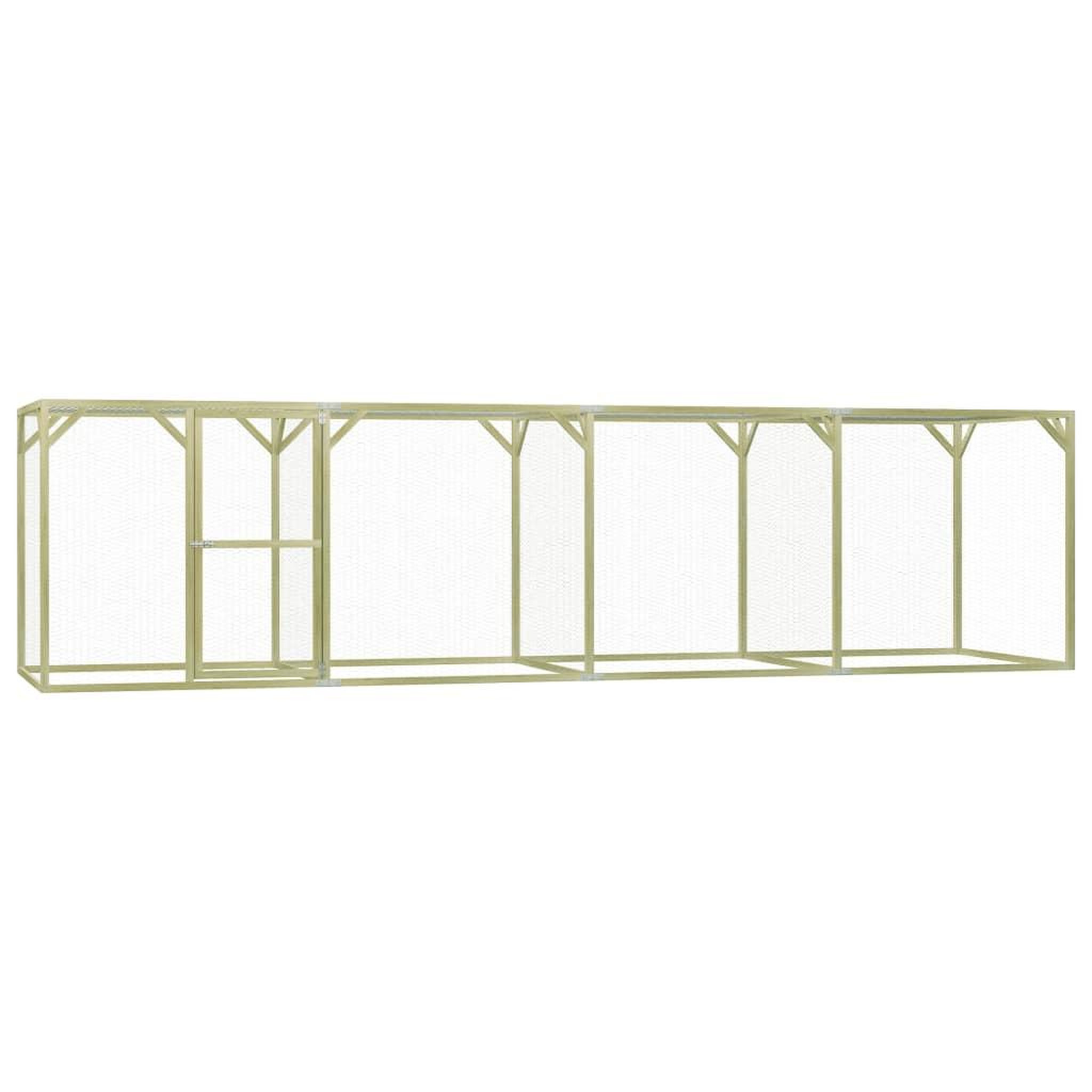 Voir la diapositive 1 : VIDAXL Poulailler 1,5x6x1,5 m Pinede impregnee