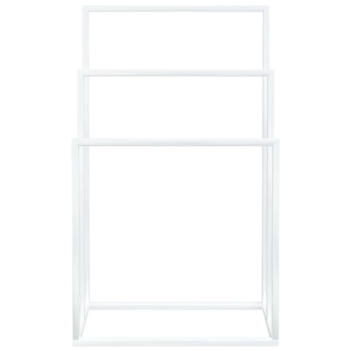 VIDAXL Porte-serviettes sur pied Blanc 48x24x79 cm Fer