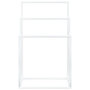 Voir la diapositive 3 : VIDAXL Porte-serviettes sur pied Blanc 48x24x79 cm Fer