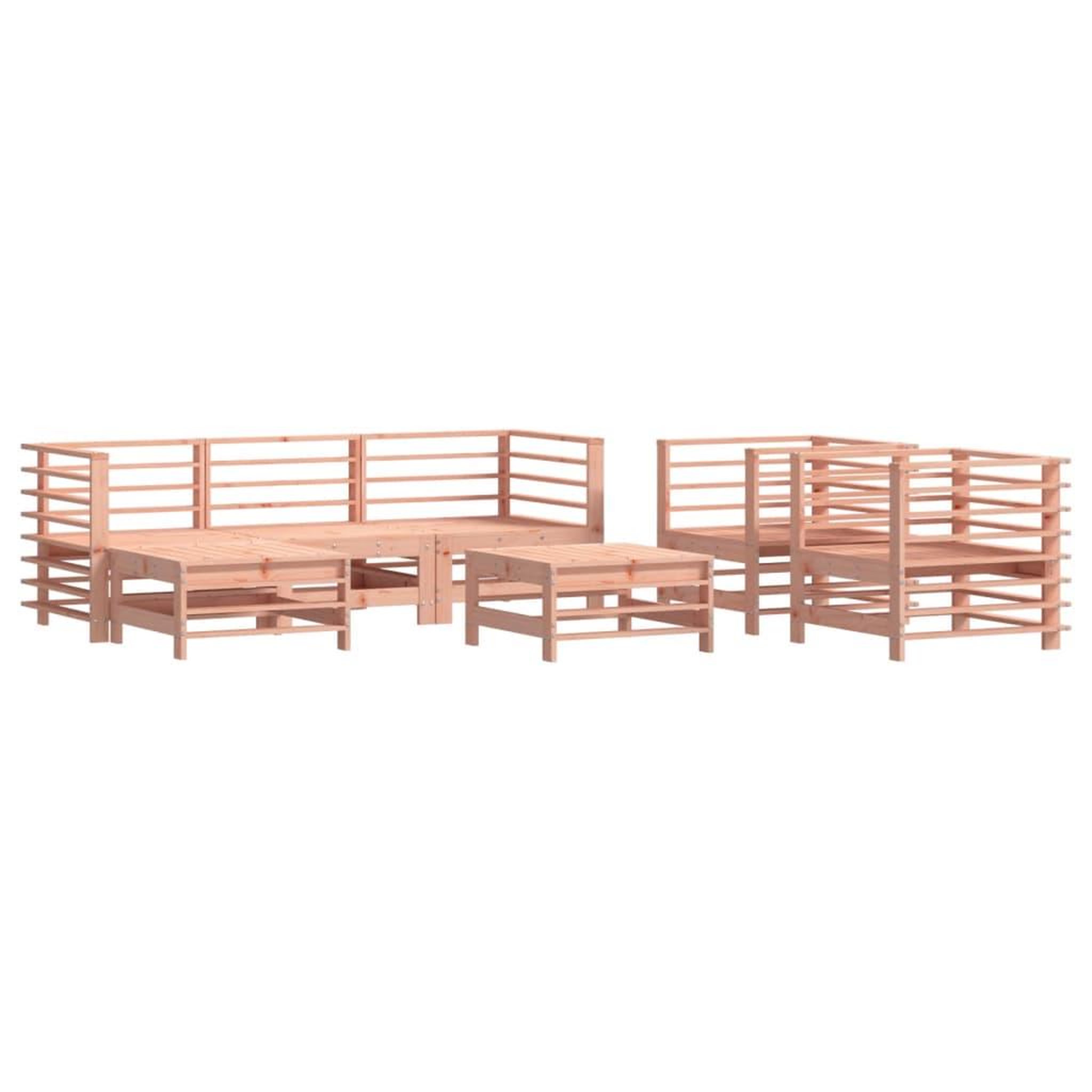 Voir la diapositive 2 : VIDAXL Salon de jardin 7 pcs bois massif douglas