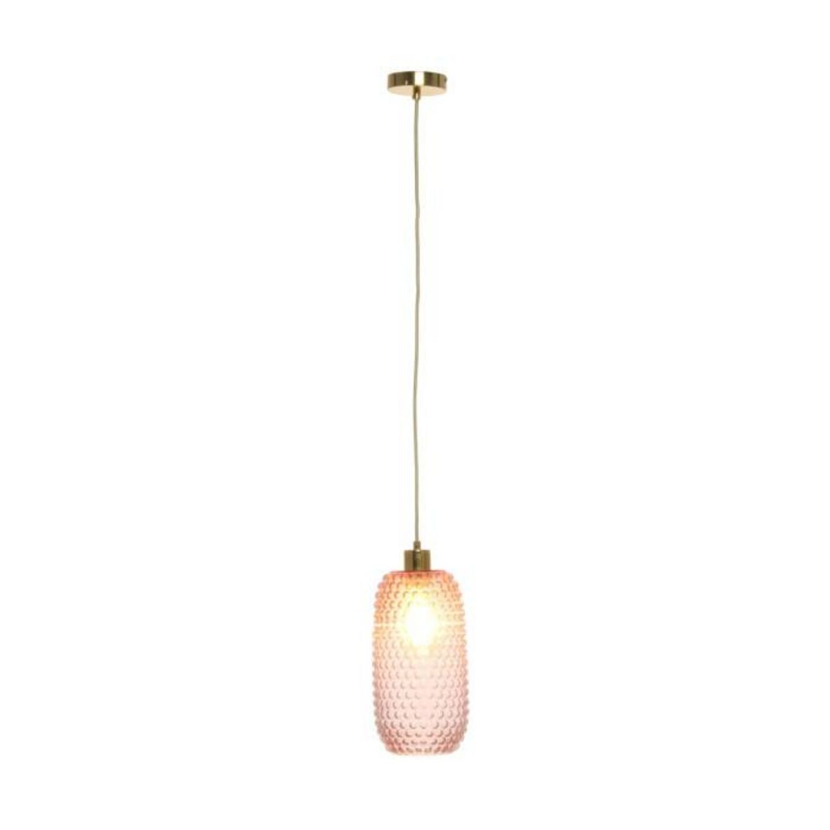 Paris Prix Lampe Suspension en Verre  Irina  34cm Rose