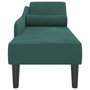 Voir la diapositive 4 : VIDAXL Chaise longue avec coussins vert fonce velours