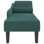 Voir la diapositive 4 : VIDAXL Chaise longue avec coussins vert fonce velours