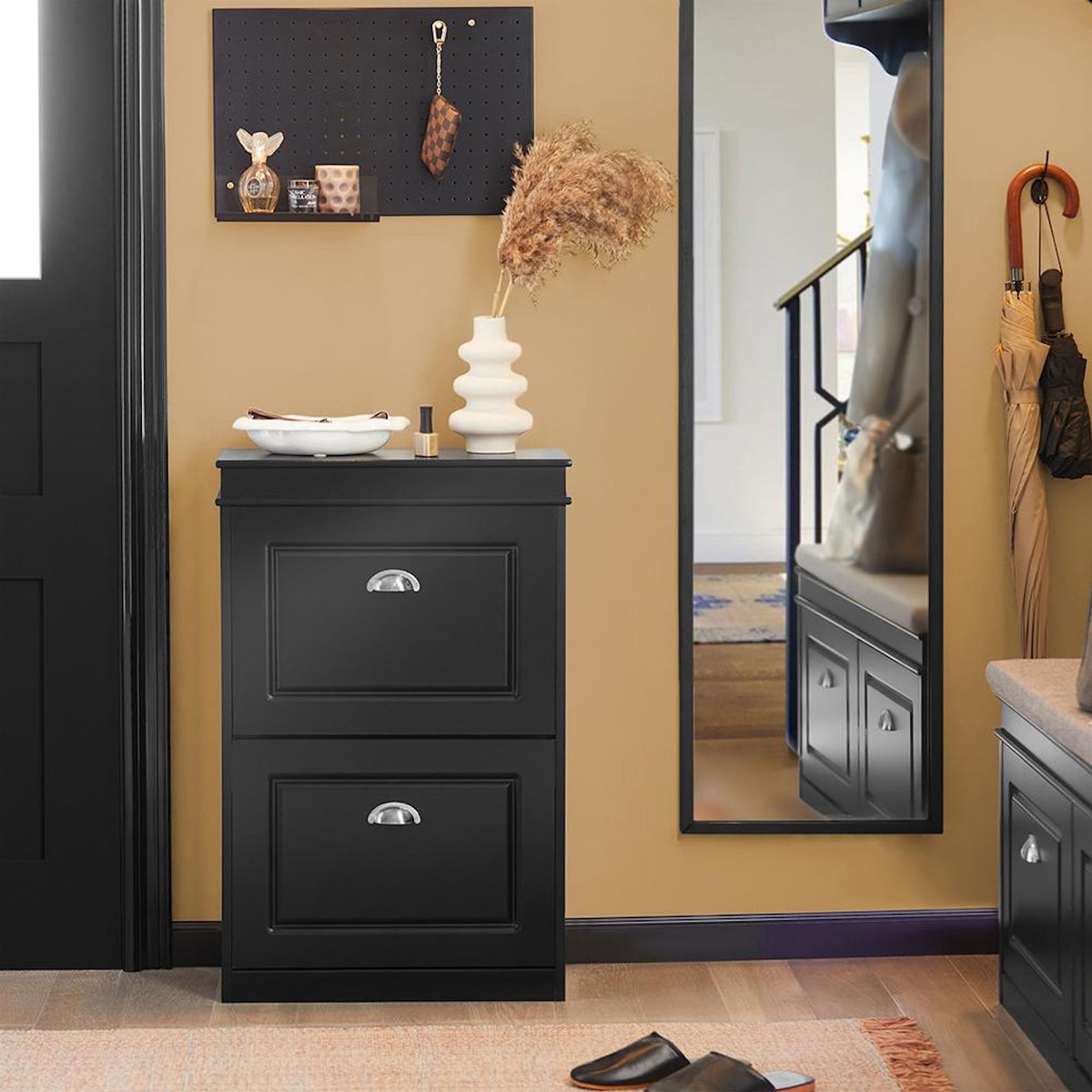 SOBUY SoBuy - Meuble À Chaussures à 2 tiroirs - Classique - FSR78