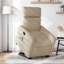 Voir la diapositive 1 : VIDAXL Fauteuil inclinable de massage Creme Tissu