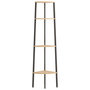Voir la diapositive 3 : VIDAXL Etagere d'angle 4 niveaux Marron clair et noir 45,5x31,5x150 cm