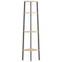 Voir la diapositive 3 : VIDAXL Etagere d'angle 4 niveaux Marron clair et noir 45,5x31,5x150 cm
