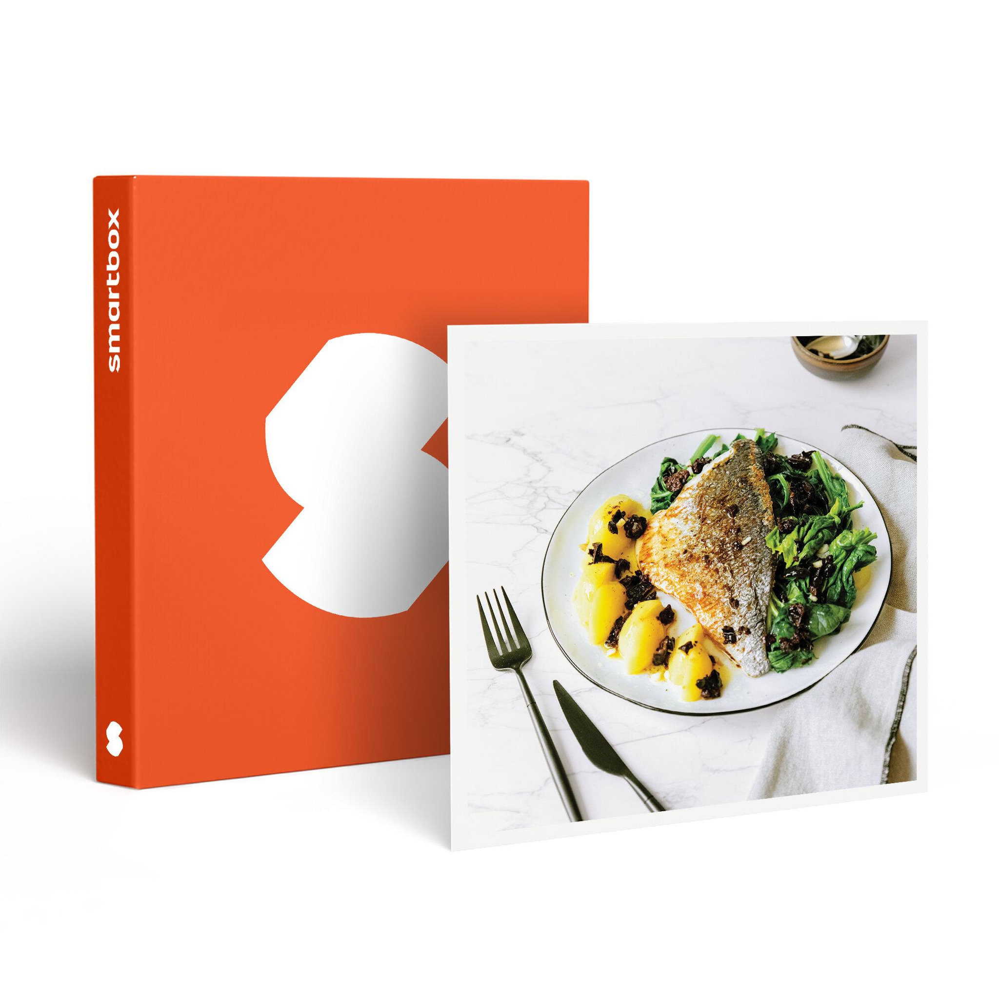 Smartbox Panier à cuisiner recettes et cabas pour 4 personnes avec 3 délicieuses recettes et une option gourmande au choix - coffret cadeau gastronomie