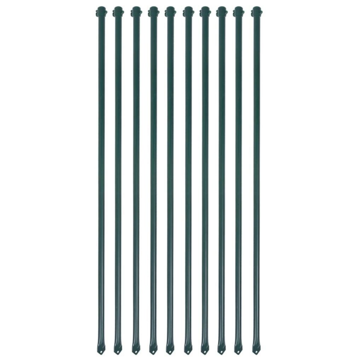 VIDAXL Poteau de jardin 10 pcs 1 m Metal Vert