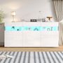 Voir la diapositive 2 : MERAX Buffet 3 porte(s) 1 tiroir(s) - 140 cm blanc led panneau de particules