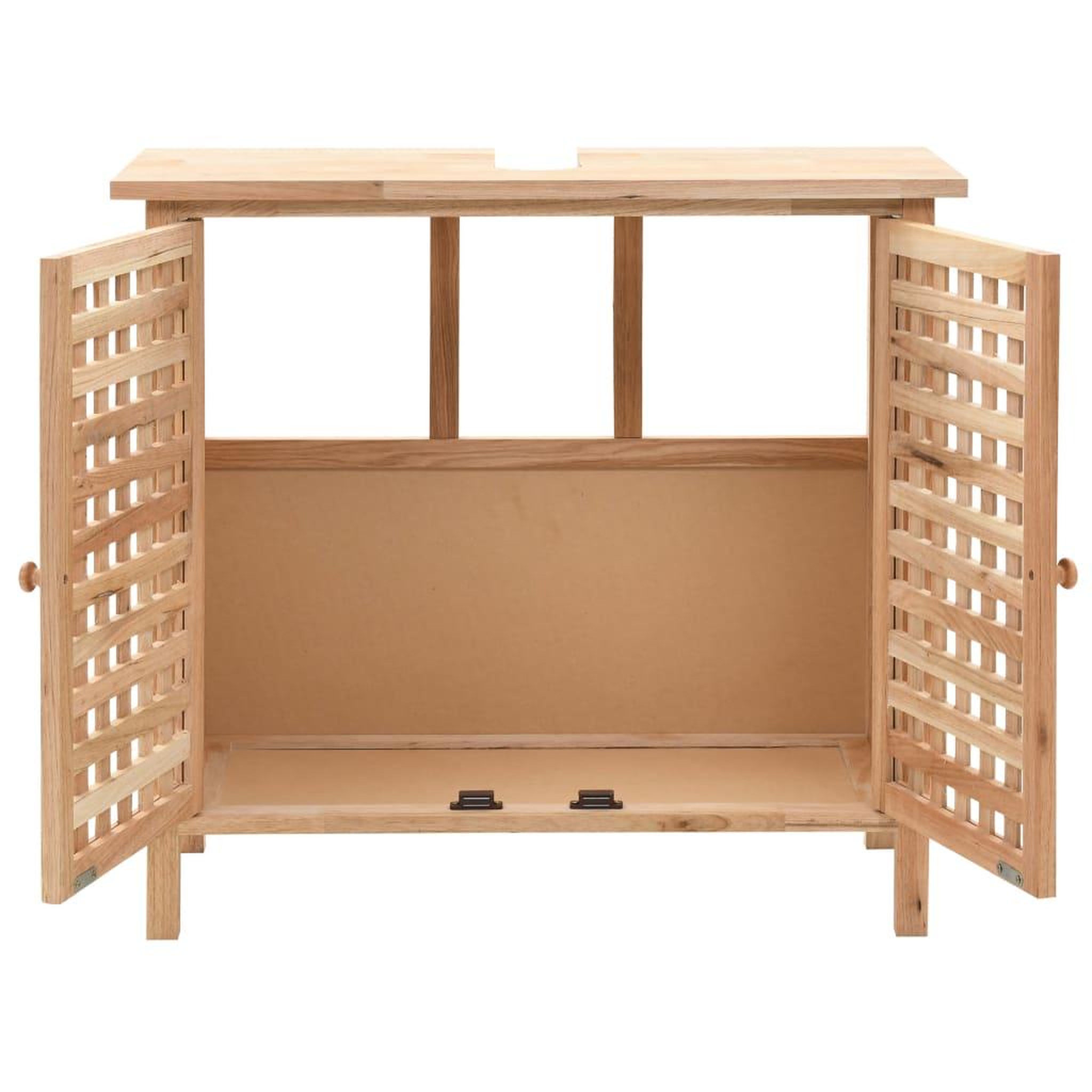Voir la diapositive 2 : VIDAXL Armoire pour lavabo Bois de noyer massif 66x29x61 cm