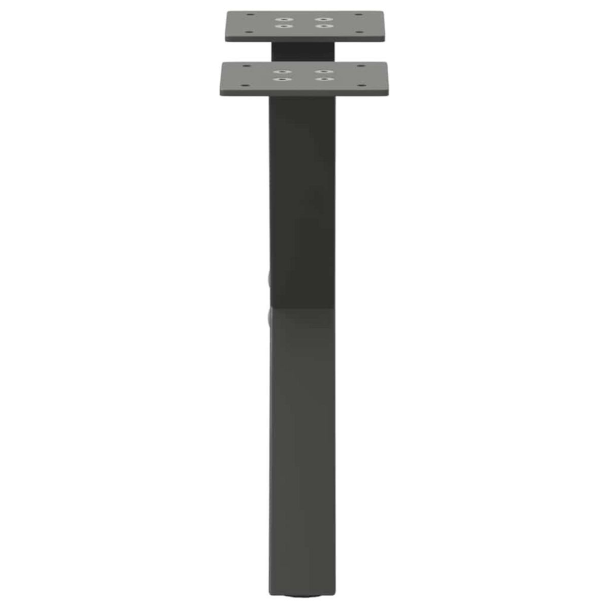 VIDAXL Pieds de table basse forme de X 2 pcs anthracite 37x(30-31) cm