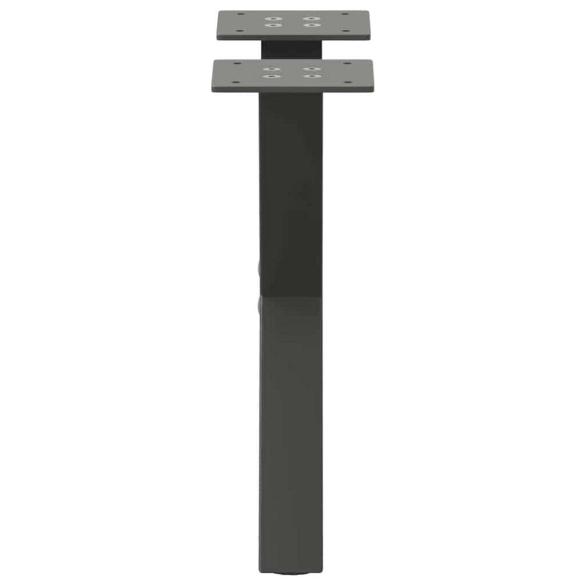 VIDAXL Pieds de table basse forme de X 2 pcs anthracite 37x(30-31) cm