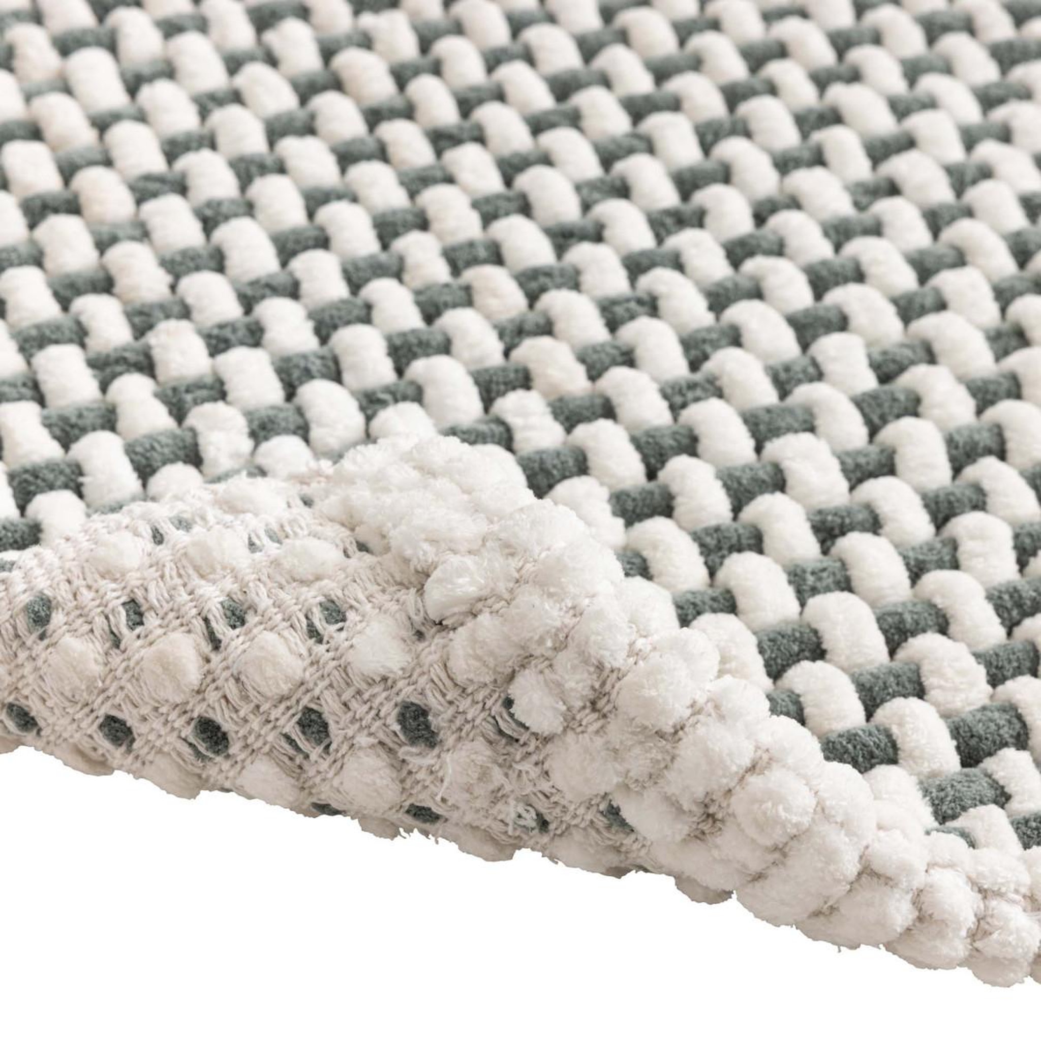 Voir la diapositive 4 : Douceur d'Intérieur Tapis de bain en chenille  rafael  50x80cm vert cèdre