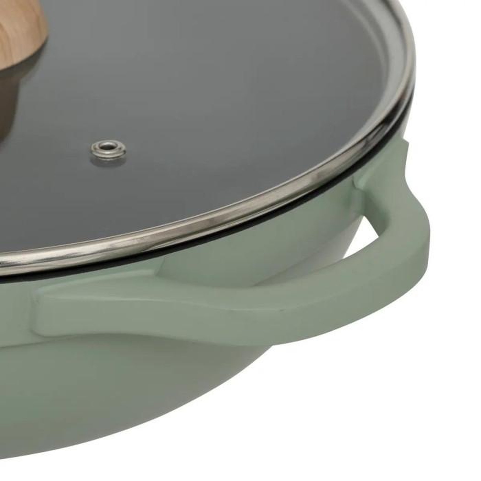Voir la diapositive 4 : FIVE Sauteuse en Fonte d'Aluminium  Horizon  28cm Vert