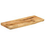Voir la diapositive 2 : VIDAXL Dessus de table 90x30x2,5 cm bord vif bois massif manguier brut
