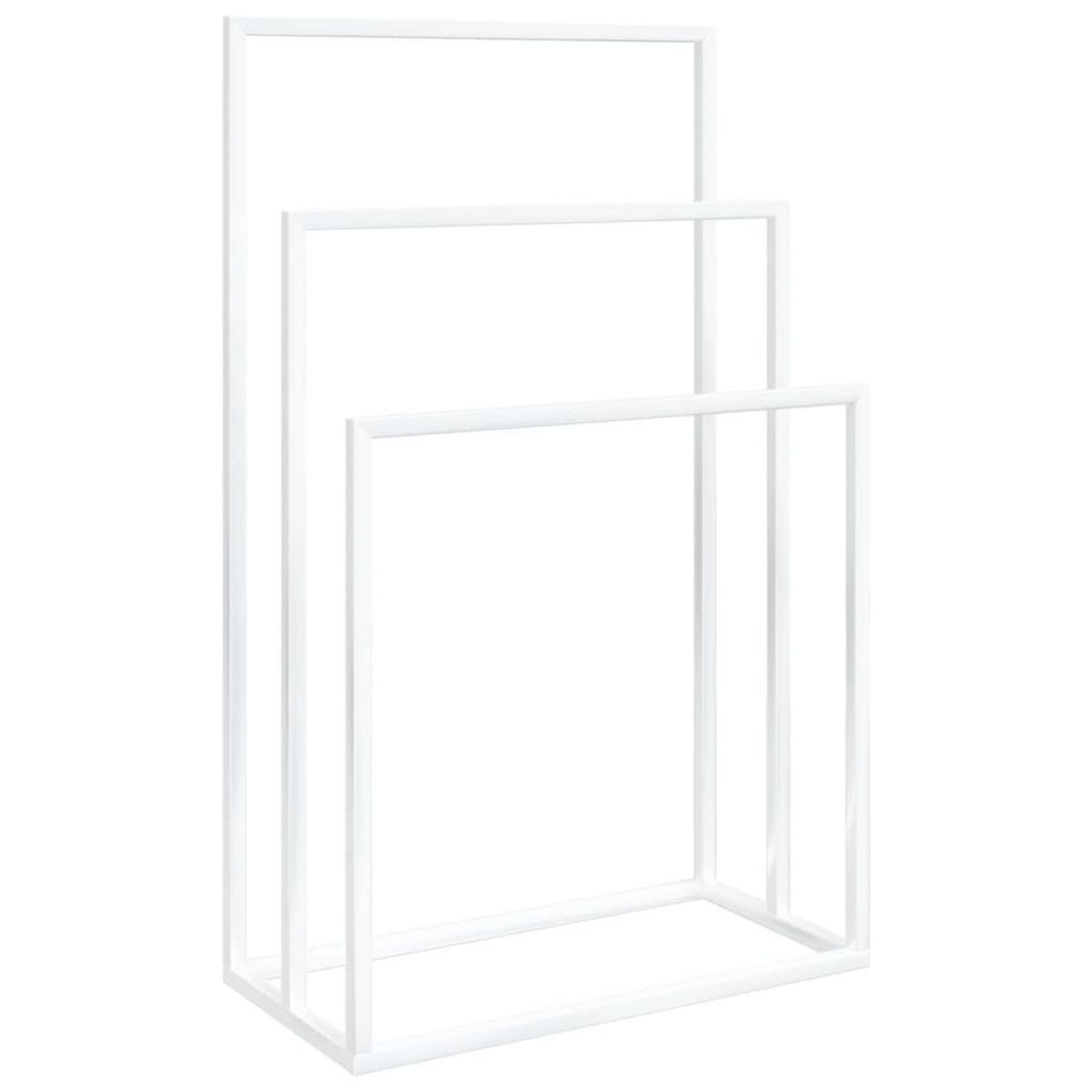 VIDAXL Porte-serviettes sur pied Blanc 48x24x79 cm Fer