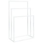 Voir la diapositive 2 : VIDAXL Porte-serviettes sur pied Blanc 48x24x79 cm Fer