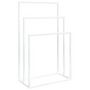 Voir la diapositive 2 : VIDAXL Porte-serviettes sur pied Blanc 48x24x79 cm Fer