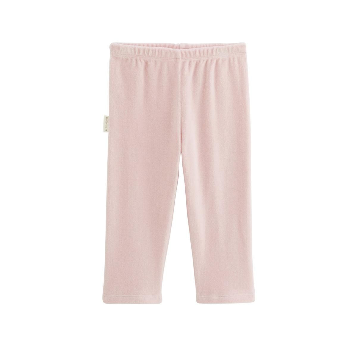 Petit Béguin Pyjama enfant 2 pièces en velours écru Louisa