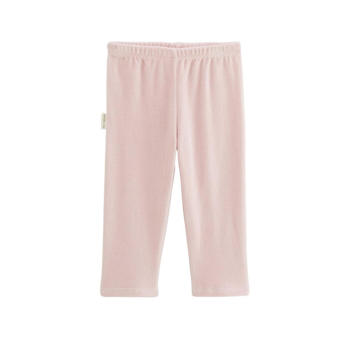 Petit Béguin Pyjama enfant 2 pièces en velours écru Louisa
